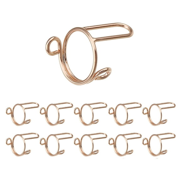 Wudu Nail Rings Non Tarnish 10PCS Adjustable No Glue No Women Ring Set For HALAL NAILS Decoration (10 Pieces)