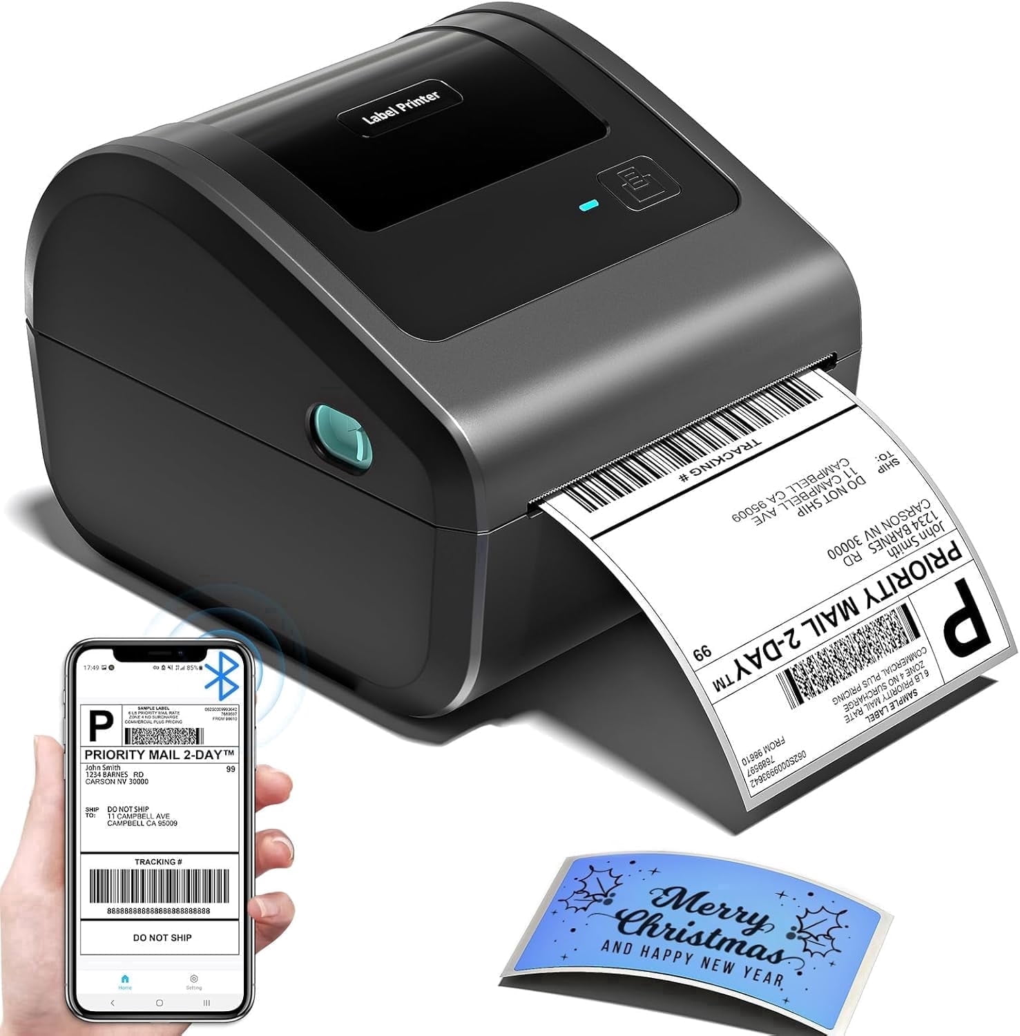 Phomemo D450BT Bluetooth Shipping Label Printer, 4x6 Thermal Label Printer for Shipping Packages, Thermal Printers for Small Business, Compatible with iPhone, Android, Windows, macOS, UPS, Tiktok