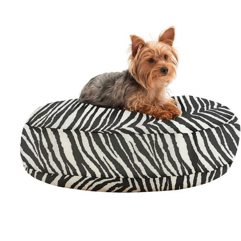 WufFuf Round Pet Bed with Liner, 30" Diameter, Oxygen Candy Pink with
