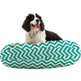 thumbnail image 1 of WufFuf Round Pet Bed with Liner, 50" Diameter, Oxygen Candy Pink with White Dots, 1 of 2