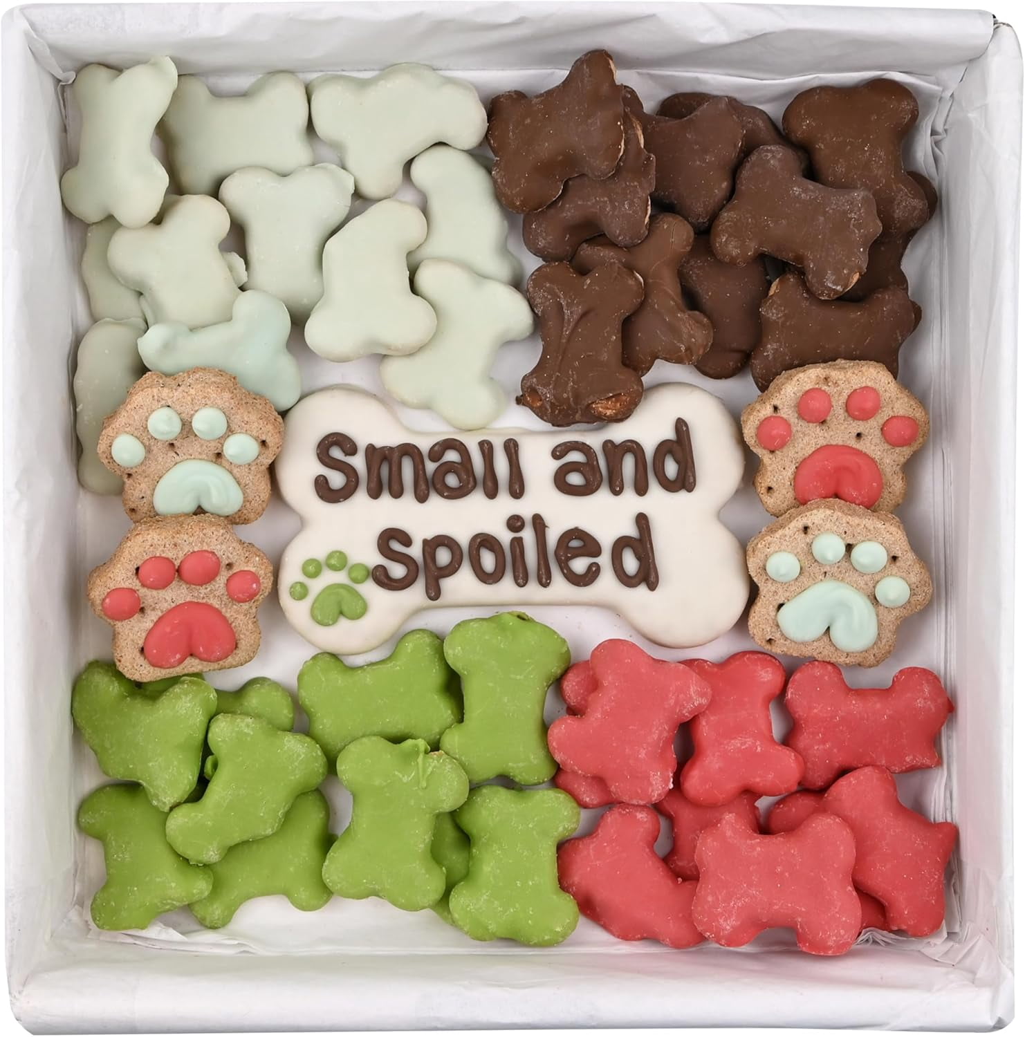 Wufers Spoiled Dog Gift Box – Gourmet Decorated Soft-Baked Dog Treat Variety Pack, Dog Treat Gift Basket for Puppies & Dogs, Made in North America