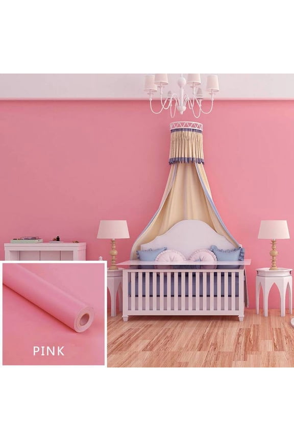 Self-Adhesive Solid Color PVC Wallpaper Roll Peel and Stick Removable Waterproof Wall Sticker