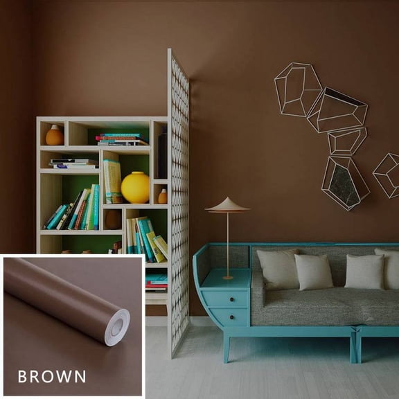Wuffmeow Self-Adhesive Solid Color PVC Wallpaper Roll Peel and Stick Removable Waterproof Wall Sticker