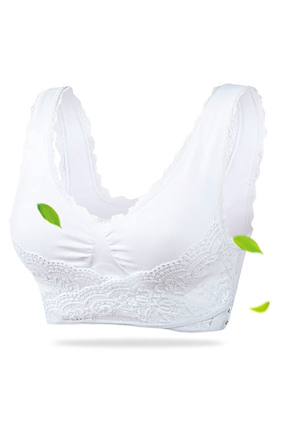 Wuffmeow Sexy Lace Bralette Solid Color Cross Side Buckle Bra Brassiere Wireless Push up Bras for Women