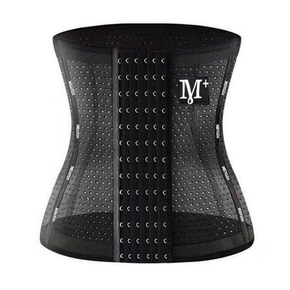 Wuffmeow Waist Trainer for Women Corset Cincher Body Shaper Girdle Trimmer with Steel Bones Extender S-3XL Black