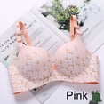 thumbnail image 1 of Wuffmeow Women Floral Push Up Seamless Bra Sexy Lingerie Flower Print Gathered Bras, 1 of 6