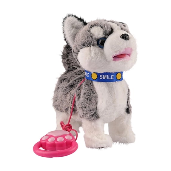 Wuffy dog,Wuffy Robot Dog Lifelike Toy Dog,Interactive Robot with Touch Sensing Voice Mimic Licking Motion Leash Remote Soft Fur for Kids Battery Powered B 1 11.81"