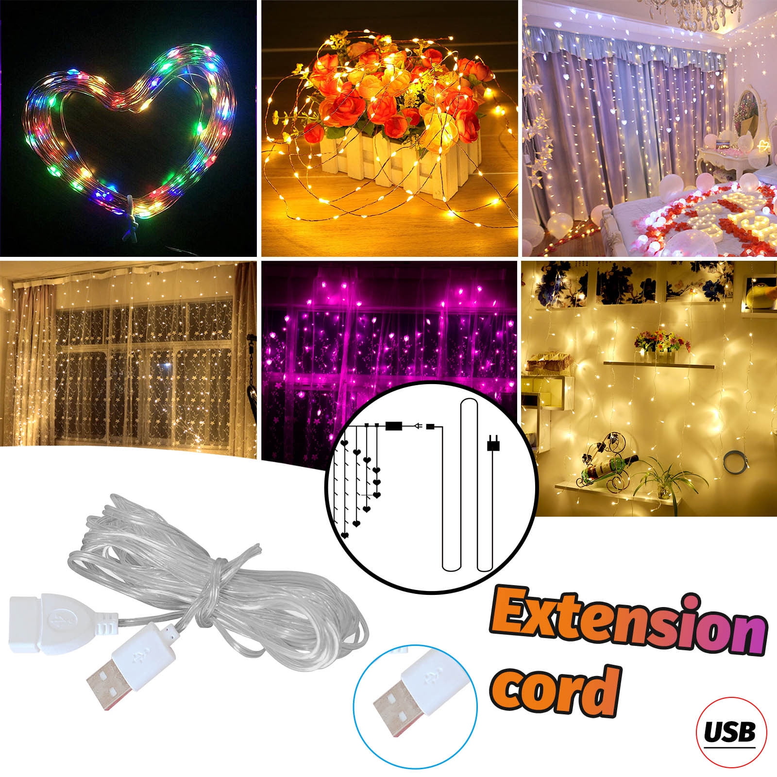 WujiJia Christmas lights led lights string lights fairy lights