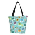 thumbnail image 1 of Vsdgher World Travel1 print Reusable Shopping Grocery Bags for Women Shopping with Pouch Foldable Pouch Lightweight Polyester Fabric, 1 of 6