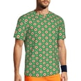 thumbnail image 1 of Wukai 60s and 70s Style Print Men's Short-Sleeved Mesh T-Shirt,Quick-Dry Short Sleeve Workout T-Shirt-Large, 1 of 8