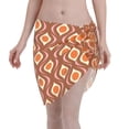 thumbnail image 1 of Wukai 70's Retro Women’s Short Sarongs Beach Wrap Bikini Bottom Short Skirt Chiffon Scarf for Swimwear, 1 of 4