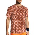 thumbnail image 1 of Wukai 70s Retro Style Print Men's Short-Sleeved Mesh T-Shirt,Quick-Dry Short Sleeve Workout T-Shirt-Large, 1 of 8