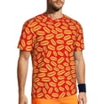 thumbnail image 1 of Wukai A Big Hot Dog Print Men's Short-Sleeved Mesh T-Shirt,Quick-Dry Short Sleeve Workout T-Shirt-X-Small, 1 of 8