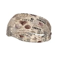 thumbnail image 1 of Wukai Abstract Coffee Pattern With Letters Sports sweatband,Men & Women Sweatband Headband for Running, Cross Training, Racquetball, Working Out, 1 of 7