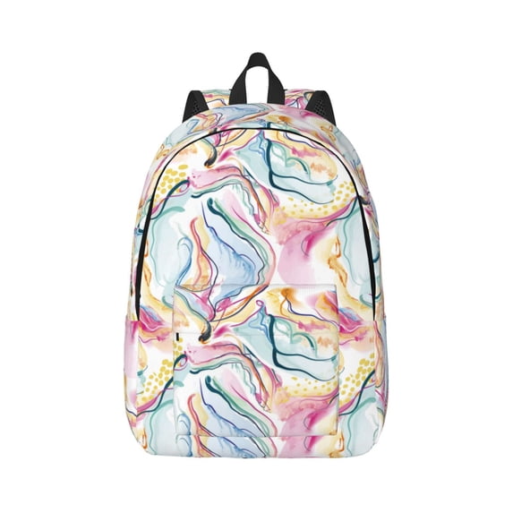 Wukai Abstract Marble Texture Paper Reusable Cosmetic bag,Travel Toiletry Organizer Capacity,Waterproof Puzzle Bags