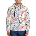thumbnail image 1 of Wukai Abstract Marble Texture Print Men Hoodies Fleece Sweatshirts Long Sleeve Sweaters Pullover Fall Outfits Winter Clothes-XX-Large, 1 of 7