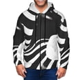thumbnail image 1 of Wukai Abstract Monochrome Profile Print Men's Zip-Up Hoodie,Fleece Full-Zip Hoodie for Men, Hooded Sweatshirt-3X-Large, 1 of 5
