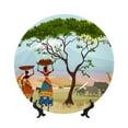 thumbnail image 1 of Wukai African Women Print Decorative Plate for Display,Bone China Decorative Plate, Ceramic Dinner Plate with Stand, Vertical Ceramic Plate-7in, 1 of 6