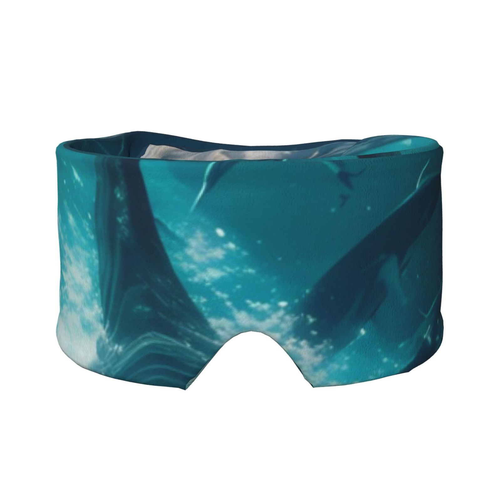 Wukai Airplane Shark Print Sleep Mask Eye Mask for Sleeping, Ultra