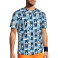 thumbnail image 1 of Wukai Airplanes and Aviation Signs Print Men's Short-Sleeved Mesh T-Shirt,Quick-Dry Short Sleeve Workout T-Shirt-Large, 1 of 8