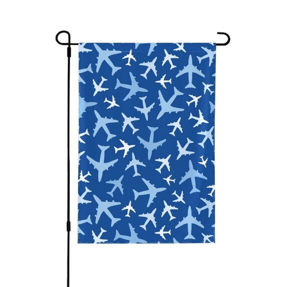 Wukai Airplanes in the Sky Garden Flags Double Sided Welcome Garden Yard House Flags Outside Outdoor House (Only Flag)