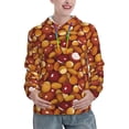 thumbnail image 1 of Wukai Almond Nuts Print Womens Hoodies Fleece Sweatshirts Long Sleeve Sweaters Pullover Fall Outfits Winter Clothes-Small, 1 of 7