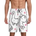 thumbnail image 1 of Wukai Alpacas and Hearts Men’s Short Pajama Pants With Pockets Soft Sleep Pj Shorts for Men-Large, 1 of 6