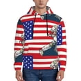 thumbnail image 1 of Wukai American Astronaut Runs Forward Print Men Hoodies Fleece Sweatshirts Long Sleeve Sweaters Pullover Fall Outfits Winter Clothes-Large, 1 of 7