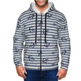thumbnail image 1 of Wukai Anchors And Steering Wheel Print Men's Zip-Up Hoodie,Fleece Full-Zip Hoodie for Men, Hooded Sweatshirt-Large, 1 of 5