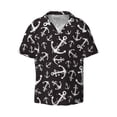 thumbnail image 1 of Wukai Anchors Men's Casual Short-Sleeve Button Down Shirt - Lightweight Summer Dress Shirt for Daily Wear-Small, 1 of 7