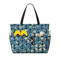 thumbnail image 1 of Wukai Anchors Print Zipper Bag,large Beach Tote Bag,Waterproof Sandproof Bag,Grocery and Picnic Tote Travel Bag, 1 of 5