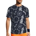 thumbnail image 1 of Wukai Anchors and Lighthouse Print Men's Short-Sleeved Mesh T-Shirt,Quick-Dry Short Sleeve Workout T-Shirt-4X-Large, 1 of 8
