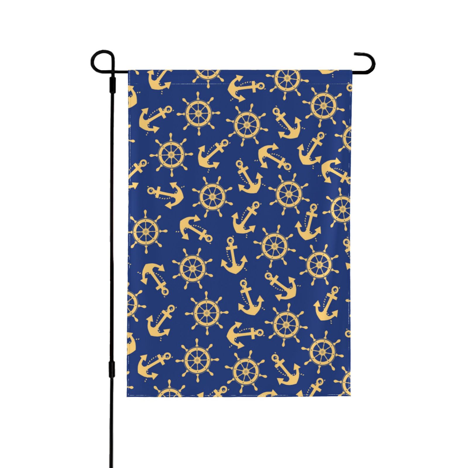 Wukai Anchors and Nautical Garden Flags Double Sided Garden