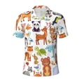 thumbnail image 1 of Wukai Animal Cartoon Style Men’s Polo Shirts,Quick-Dry Athletic Shirt,Classic Fit Shirts-4X-Large, 1 of 8