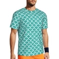 thumbnail image 1 of Wukai Aquamarine Glitter1 Print Men's Short-Sleeved Mesh T-Shirt,Quick-Dry Short Sleeve Workout T-Shirt-4X-Large, 1 of 8