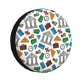 thumbnail image 1 of Wukai Art Of Livings Print Spare Tire Cover for RV Trailer,Waterproof PVC Faux Leather Wheel Cover Fit for Truck,Trailer,RV,SUV,Camper and Most Vehicle-17 inch, 1 of 6