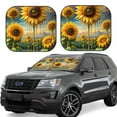thumbnail image 1 of Wukai Artistic Oil Painting Sunflower Print Windshield Sun Shade, Car Front Window Shades Sunshade Cover Sun Visor Shield Block Automotive Interior Protector Blocks UV Rays-Medium, 1 of 6
