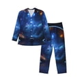 thumbnail image 1 of Wukai Astronaut Men's Hawaiian Shirt Short Sleeve Casual Button Down Summer Beach Aloha Shirt -X-Large, 1 of 7