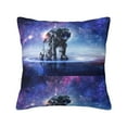 thumbnail image 1 of Wukai Astronauts Start Running Premium Polyester Fleece Pillow Covers with Hidden Zipper Closure,Luxuriously Soft and Durable-18"x18", 1 of 7