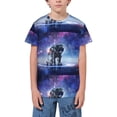 thumbnail image 1 of Wukai Astronauts Start Running Youth Unisex Short Sleeve T-Shirt for Boys, Girls, Teens, and Kids-Large, 1 of 7