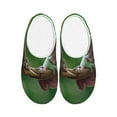 thumbnail image 1 of Wukai Australian White Tree Frog Sitting on Branch Print Women's Indoor Bedroom Slipper Slip On Shoes, Unisex House Shoes with Anti-Skid Sole for Men, Gift for Women Men-46/47, 1 of 7