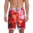 thumbnail image 1 of Wukai Autumn Maple Leaves Men’s Short Pajama Pants With Pockets Soft Sleep Pj Shorts for Men-, 1 of 6