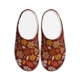 thumbnail image 1 of Wukai Autumn Warm Tone Maple Leaf Print Women's Indoor Bedroom Slipper Slip On Shoes, Unisex House Shoes with Anti-Skid Sole for Men, Gift for Women Men-37/38, 1 of 7