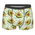 thumbnail image 1 of Wukai Avocado Doing Sport Print Men’s Underwear Breathable Boxer Briefs,&nbsp;Moisture Wicking & Breathable-Small, 1 of 7