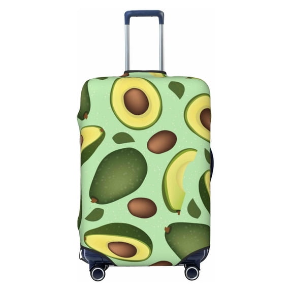 Wukai Avocado With Seeds Elastic Luggage Cover: Personalized Protection for Your Suitcase - Fits 19~29-inch, Washable & Durable Travel Companion-Small