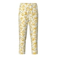 thumbnail image 1 of Wukai Banana Print Teenagers' Pajama Pant Sleep Pajama Lounge Pant PJ Bottoms with Pockets and Button Fly(Available in Big & Tall)-Medium, 1 of 6
