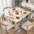 thumbnail image 1 of Wukai Baseball Sport Waterproof Tablecloth for Kitchen Dining, Fits Square Tables for 2-4 Seats -54"x54", 1 of 7