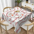thumbnail image 1 of Wukai Baseballs Waterproof Tablecloth for Kitchen Dining, Fits Square Tables for 2-4 Seats -54"x54", 1 of 7