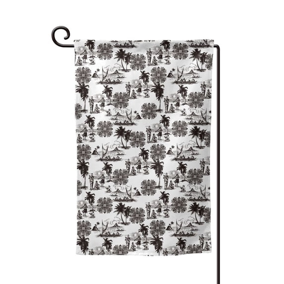 Wukai Beach Print Garden Flag 12.5x18 Inch Double Sided Sun-resistant Rain-resistant, Wrinkle-resistant Colorfast(Only Flag)