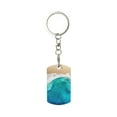 thumbnail image 1 of Wukai Beach Print Rectangular Metal Keychain: Sleek and Durable Key Ring for Securely Holding Keys Perfect for Everyday Use, 1 of 5